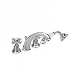 PARIGI  BAIN-DOUCHE 4 TROUS SUR PLAN CHROME