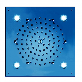 POMME DE DOUCHE A ENCASTRER CUBE CHROMOTHERAPIE