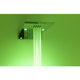 DOUCHE DE TËTE DESIGN 2 JETS CHROMOTHERAPIE