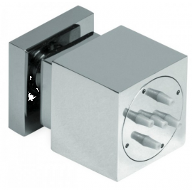 DOUCHETTE LATERALE MINI DESIGN CARRE ANTICALCAIRE Chrome