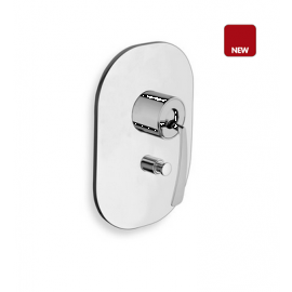 FACADE LAITON DOUCHE BOLLICINE MITIGEUR ENCASTREE  2 SORTIES CHROME 
