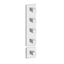 FAÇADE QUADRI 4 SORTIES THERMOSTATIQUE DOUCHE  CHROME