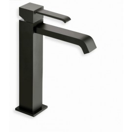 QUADRI MITIGEUR LAVABO MI-HAUT NOIR MAT