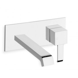 QUADRI MITIGEUR CHROME LAVABO MURAL BEC CASCADE