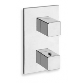 FAÇADE QUADRI 2 SORTIES THERMOSTATIQUE DOUCHE CHROME
