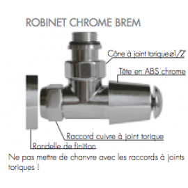 Robinet thermostatique chrome pour radiateur –