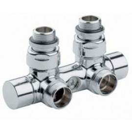 Vanne d'isolement en H MM 1/2" 3/4" Chrome