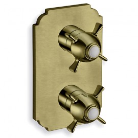 FAÇADE CHAMBORD THERMOSTATIQUE 2 SORTIES SANS MECANISME VIEUX BRONZE