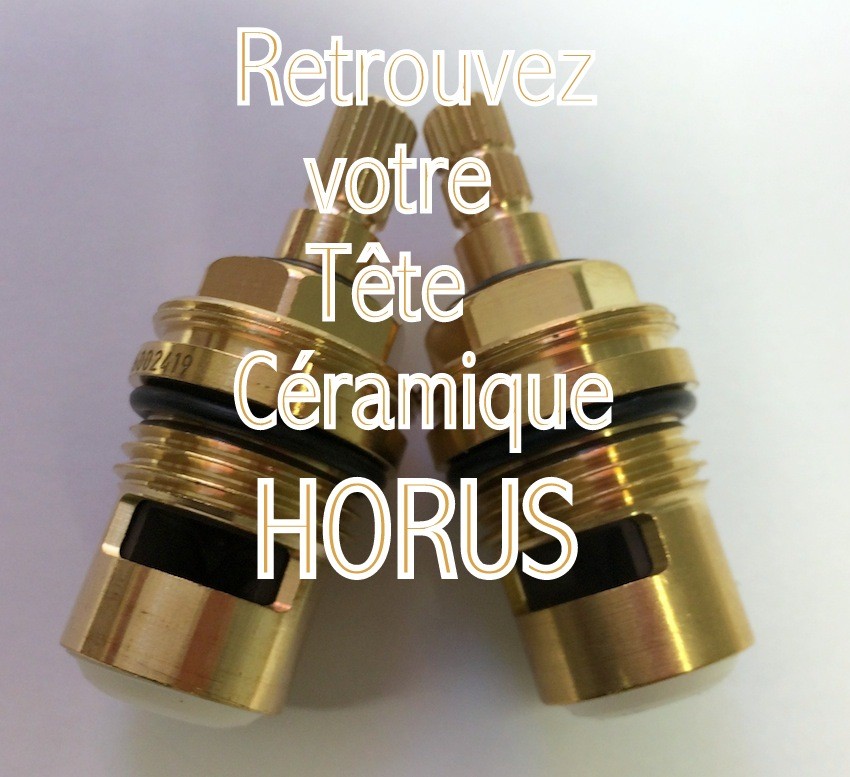 Paire Tetes Ceramiques De Robinetterie Horus