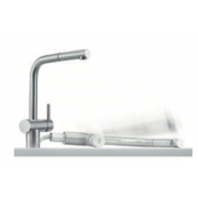 détails Mitigeur Inox escamotable à douchette monojet extractible ATLAS NEO