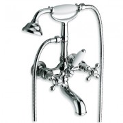 détails PARIGI MELANGEUR BAIN-DOUCHE MURAL CHROME