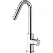 détails ROBINET LAVE MAINS TRIVERDE BEC HAUT MONOFLUIDE CHROME