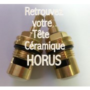 détails Paire de tete ceramique de robinetterie - HORUS