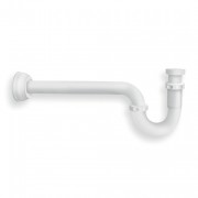 détails SIPHON LAVABO LAITON RETRO BLANC MAT