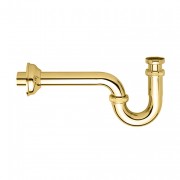 détails SIPHON LAVABO LAITON RETRO DORÉ