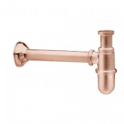 détails SIPHON LAVABO LAITON RETRO OR ROSÉ BROSSÉ