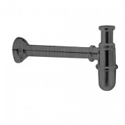 détails SIPHON LAVABO LAITON RETRO METAL BROSSÉ