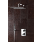 détails CARRÉ PACK ENCASTRÉ DOUCHE THERMOSTATIQUE 2 SORTIES