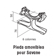 détails Pied amovible (unite) - SAVANE 6 - CHAPPEE