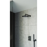 détails PACK ENCASTRE NOIR MAT DOUCHE THERMOSTATIQUE TRIVERDE CLASSIQUE