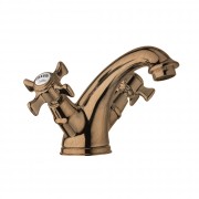 détails MELANGEUR LAVABO CHAMBORD RETRO OR ROSÉ BROSSÉ PVD CH834P