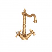 détails MELANGEUR LAVABO CHAMBORD VIEUX BRONZE CH11292