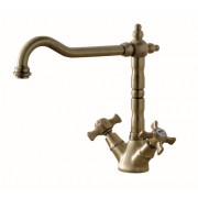 détails MELANGEUR EVIER CHAMBORD VIEUX BRONZE CH13092