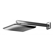détails POMME DE DOUCHE ABS CARREE 250 MM  KIT CREAMY + BRAS 35 CM