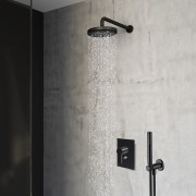 détails PACK DOUCHE ENCASTREE OMEGA 2 SORTIES BLACK MAT