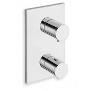 détails FAÇADE 3 SORTIES THERMOSTATIQUE CHROMÉ TRIVERDE