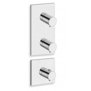 détails FAÇADE 2 SORTIES THERMOSTATIQUE DOUCHE TRIVERDE 