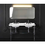détails LAVABO DOUBLE CERAMIQUE WALDORF 1500 mm PERÇAGE 3 TROUS