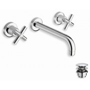 détails EXECUTIVE MÉLANGEUR LAVABO MURAL CHROME