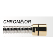 FLEXIBLE DOUBLE AGRAFAGE CHROMÉ DORÉ