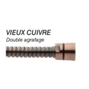 FLEXIBLE DOUBLE AGRAFAGE VIEUX CUIVRE