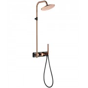 détails PACK DOUCHE FUSION PVD NOIR MAT / GOLD ROSÉ PAINI