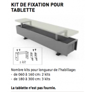 détails Kit de fixation pour tablette pour radiateur  MINI sur pieds JAGA