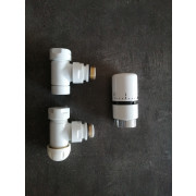 détails Kit robinetterie chauffage central  et Tête Thermostatique 