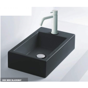 détails LAVE-MAINS CERAMIQUE HOX MINI NOIR MAT