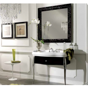 détails Miroir rétro cadre bois 100 X 100 cm