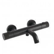 détails THERMOSTATIQUE CHROMÉ NOIR BROSSÉ Bain Douche EAST SIDE 