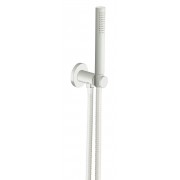détails SET DE DOUCHE BLANC MAT SUPPORT + DOUCHETTE QUEEN