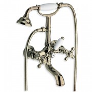 détails PARIGI MELANGEUR BAIN-DOUCHE MURAL MÉTAL BROSSÉ