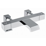 détails QUADRI MITIGEUR BAIN DOUCHE SUR GORGE THERMOSTATIQUE BEC CASCADE
