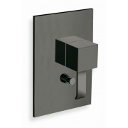 détails QUADRI 2 SORTIES NOIR MAT  MITIGEUR DOUCHE 