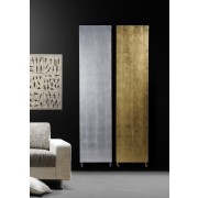 détails S-PLATT VERTICAL A LAMELLES FEUILLE DOREE OU D'ARGENT