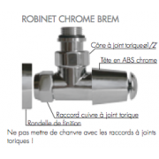 ROBINET DE RADIATEUR DESIGN MANUEL CHROME 