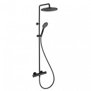 détails COLONNE DOUCHE THETA  NOIR MAT THERMOSTATIQUE COMPLETE 
