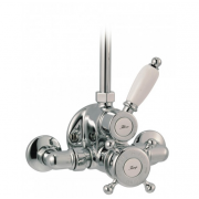 détails Thermostatique apparent rétro 1/2 Chromé