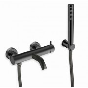 détails MITIGEUR BAIN-DOUCHE NOIR MAT TRIVERDE 